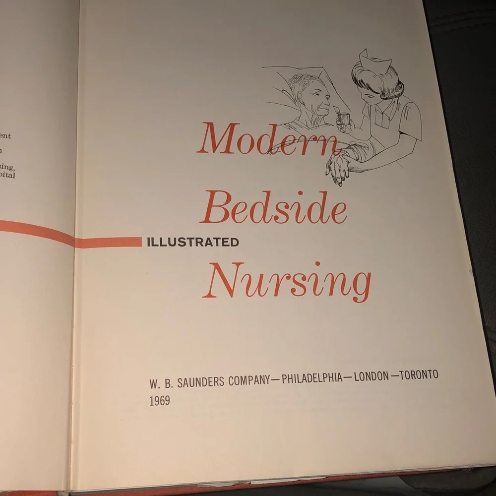 Modern Bedside Nursing Book - Dark Red Cover 1969